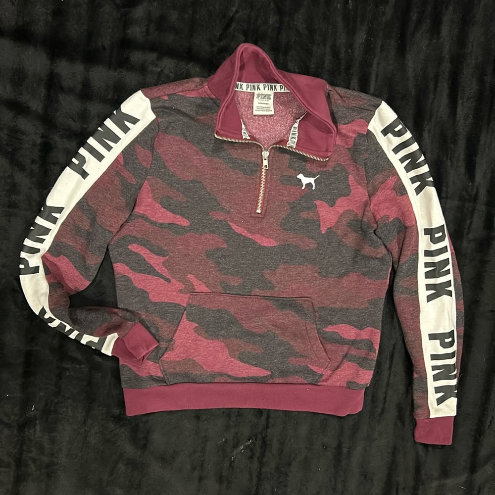 Victoria’s Secret pink pullover with neck zipper